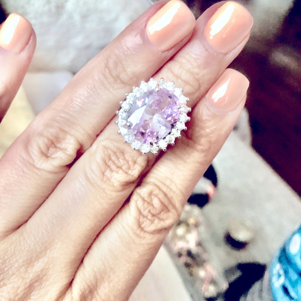 Beautiful amethyst costume ring